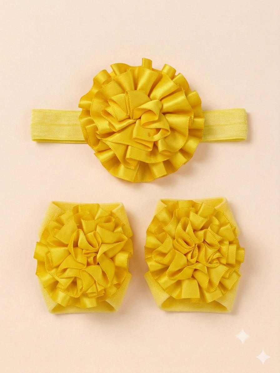 Bright Yellow Hairband & Barefoot Set