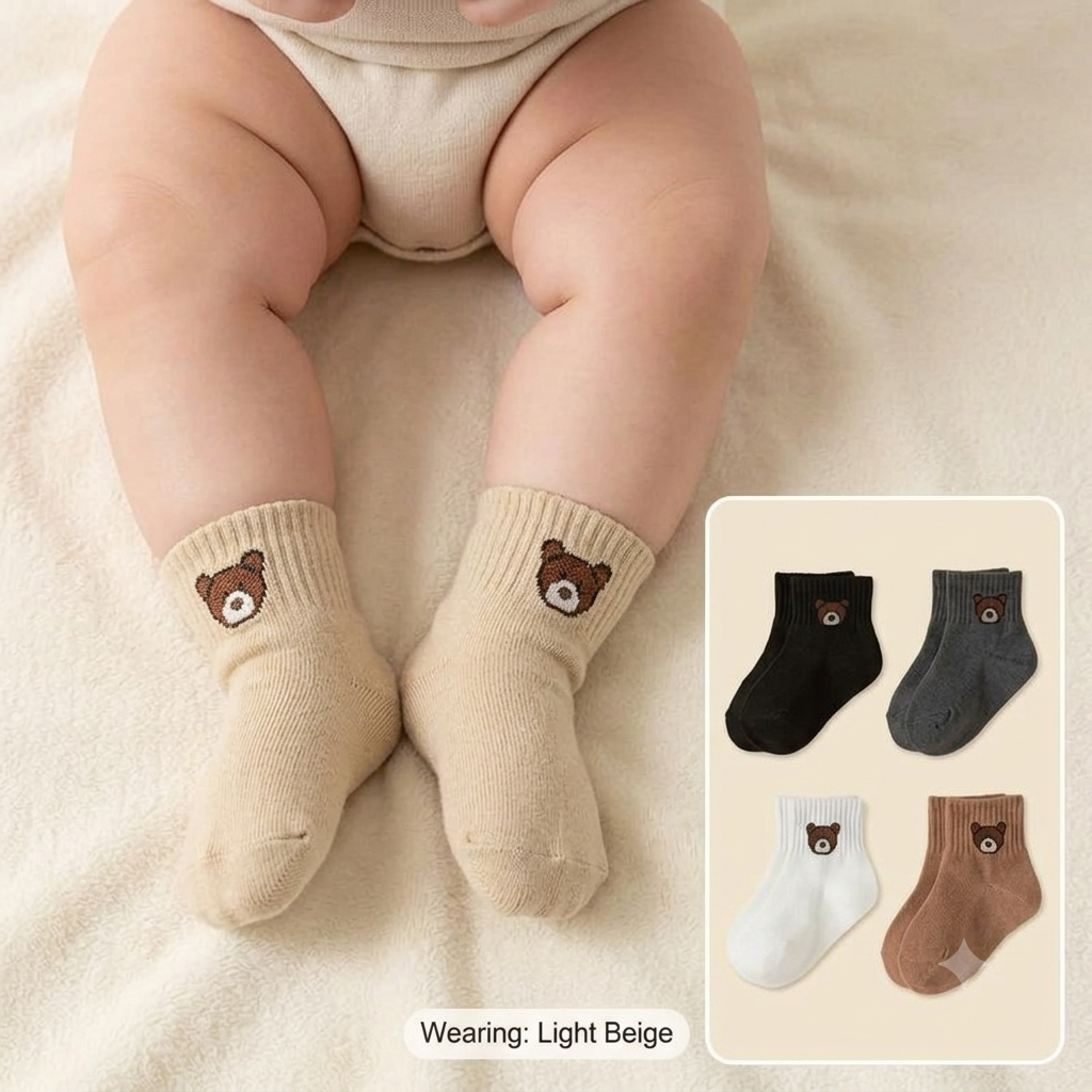 Teddy Knit Ribbed Socks – Neutral Collection (5 Pairs)