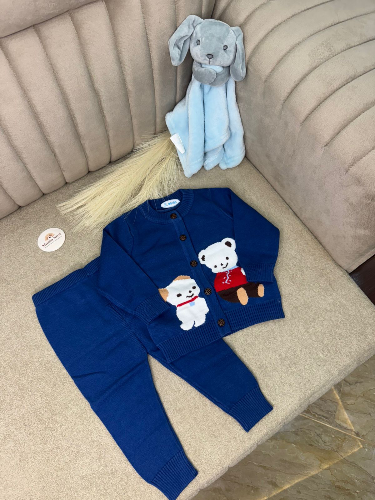 Bear Buddies Cardigan Knit Set