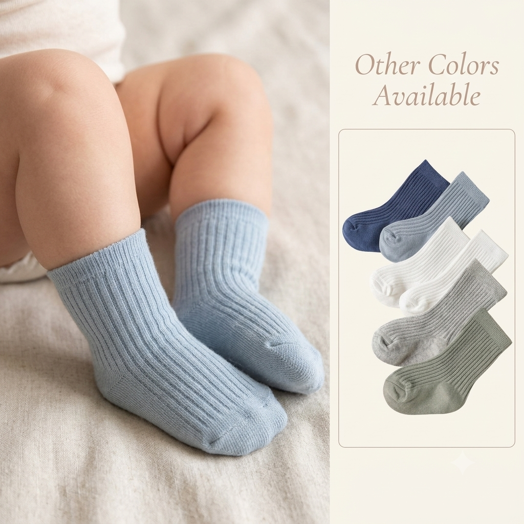 Cozy Ribbed Cotton Sock Set (5-Pack)