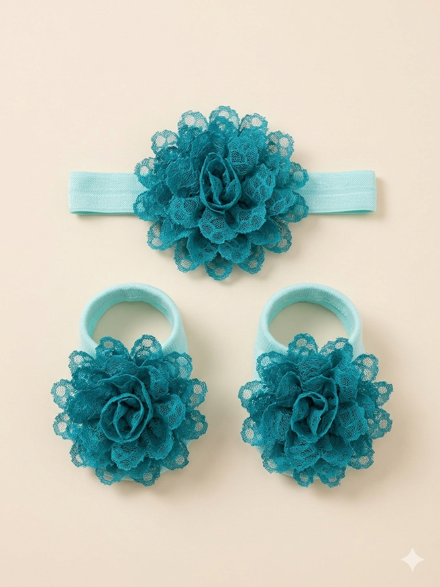 Teal Headband & Barefoot Set