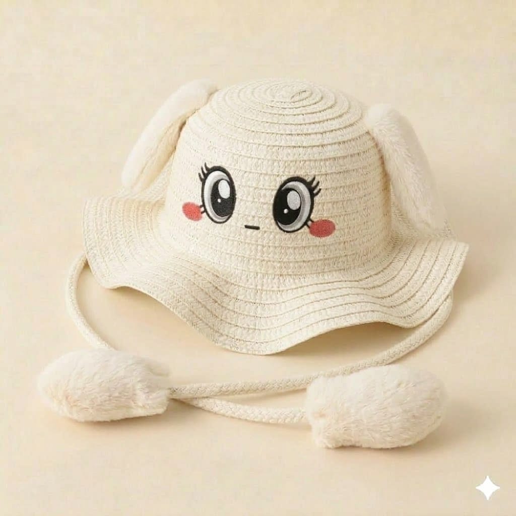 Cream Bunny Hat