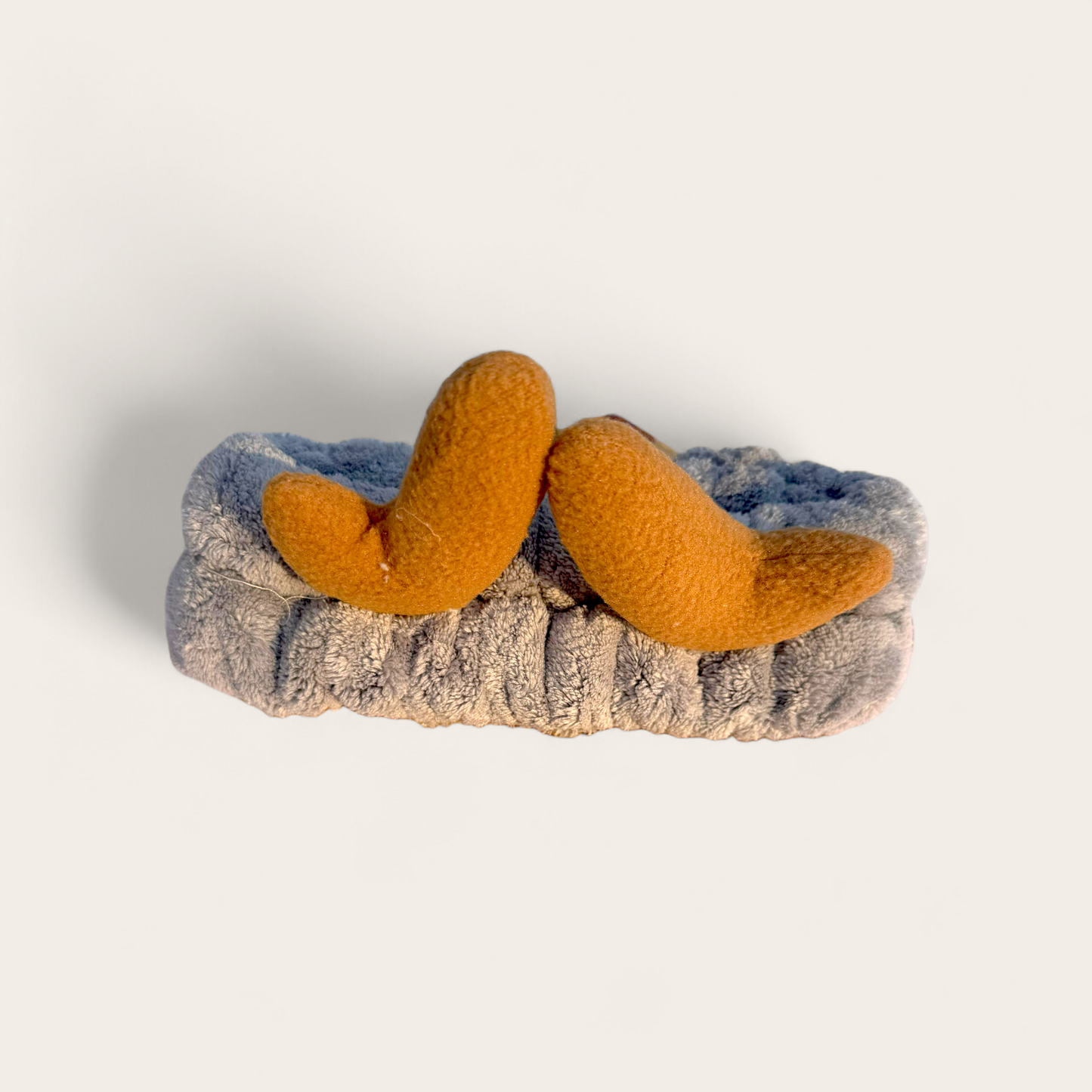 Coral fleece deer antlers headband