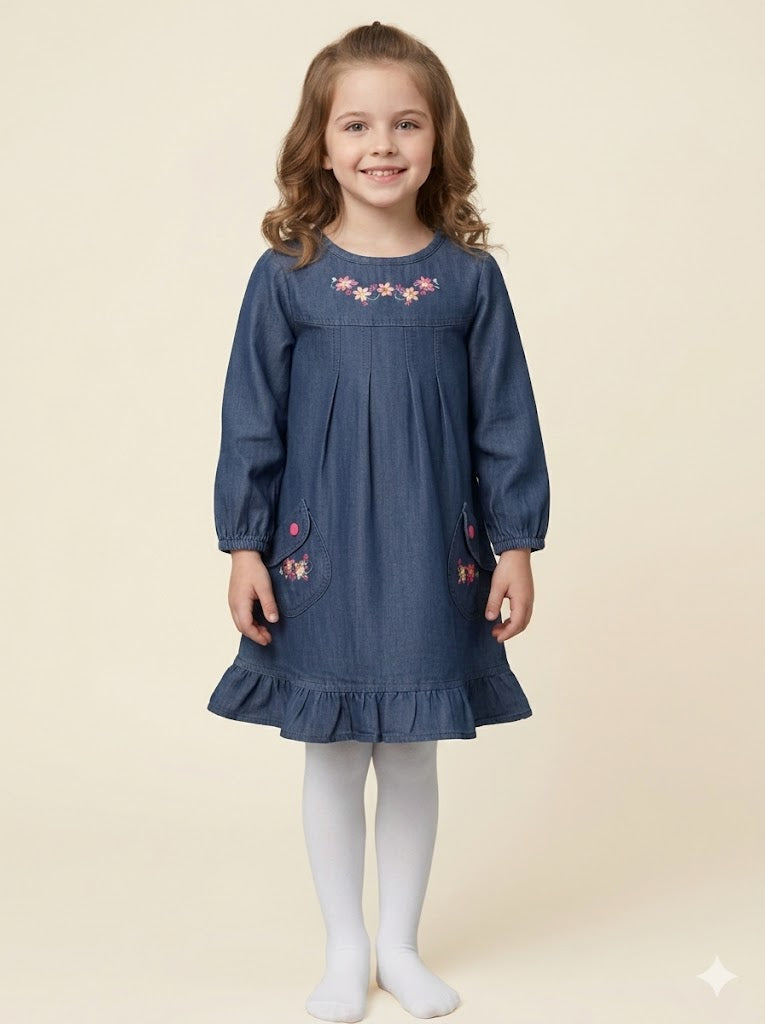Embroidered Floral Frock