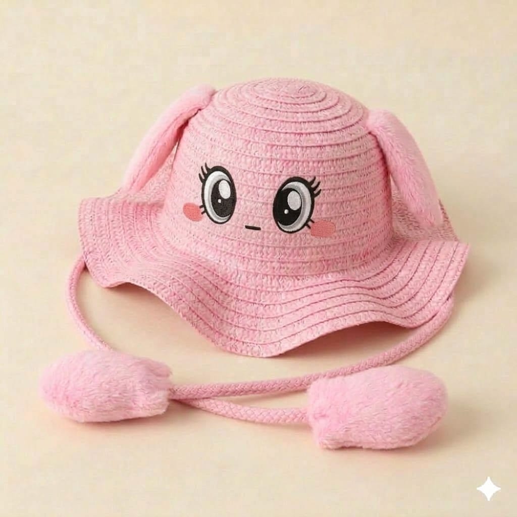 Powder Pink Bunny Hat