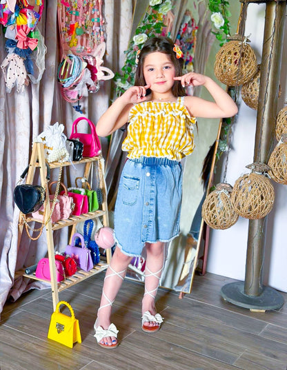 Sunny Checks Skirt Set