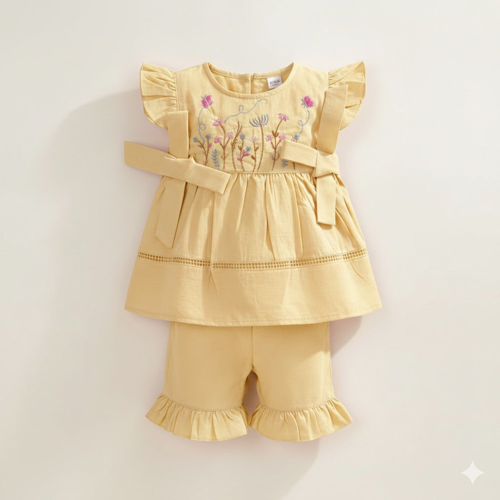Little Blossom Embroidered Co-ord Set