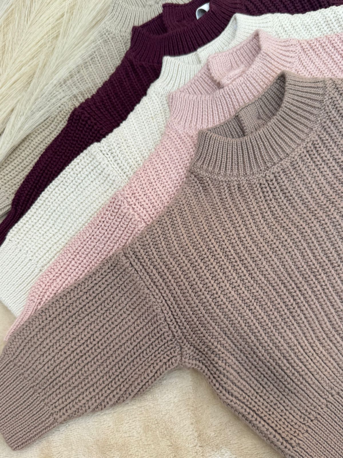 Cozy Knit Newborn Sweater – Zero Size (0–3M)