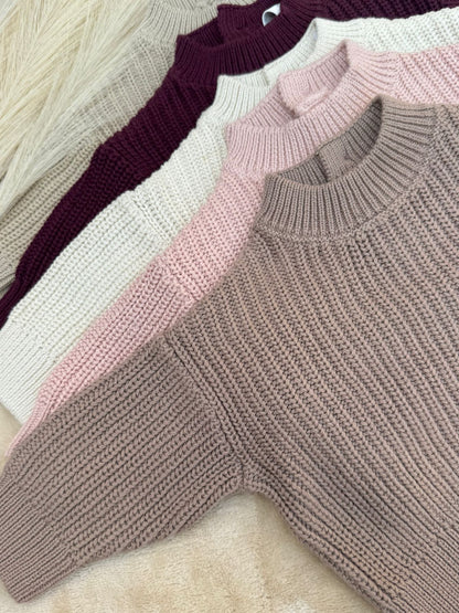 Cozy Knit Newborn Sweater – Zero Size (0–3M)