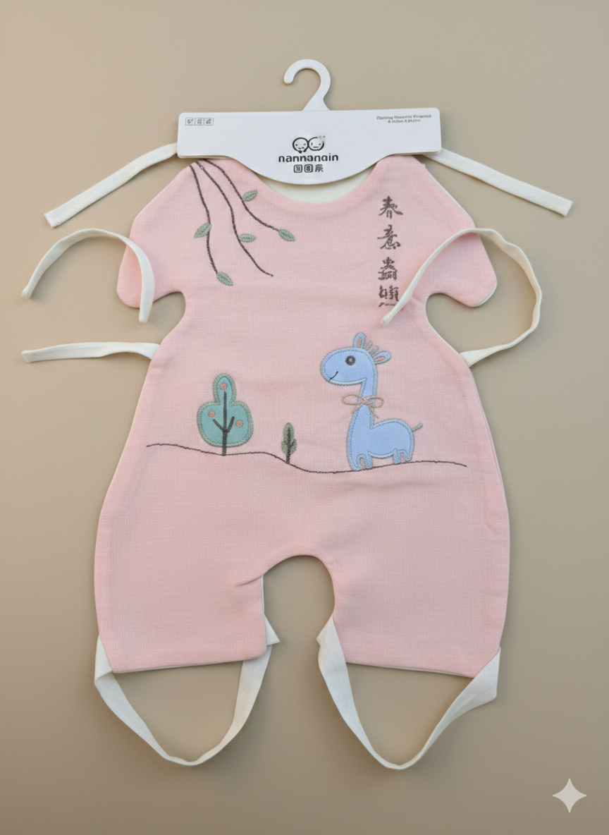 CleanNest Tie-Up Baby Bib Suit