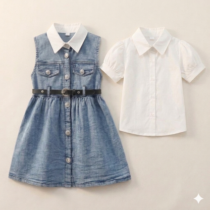 Denim Grace 3PC Dress Set