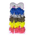Classic Ribbon Bow Clips Set