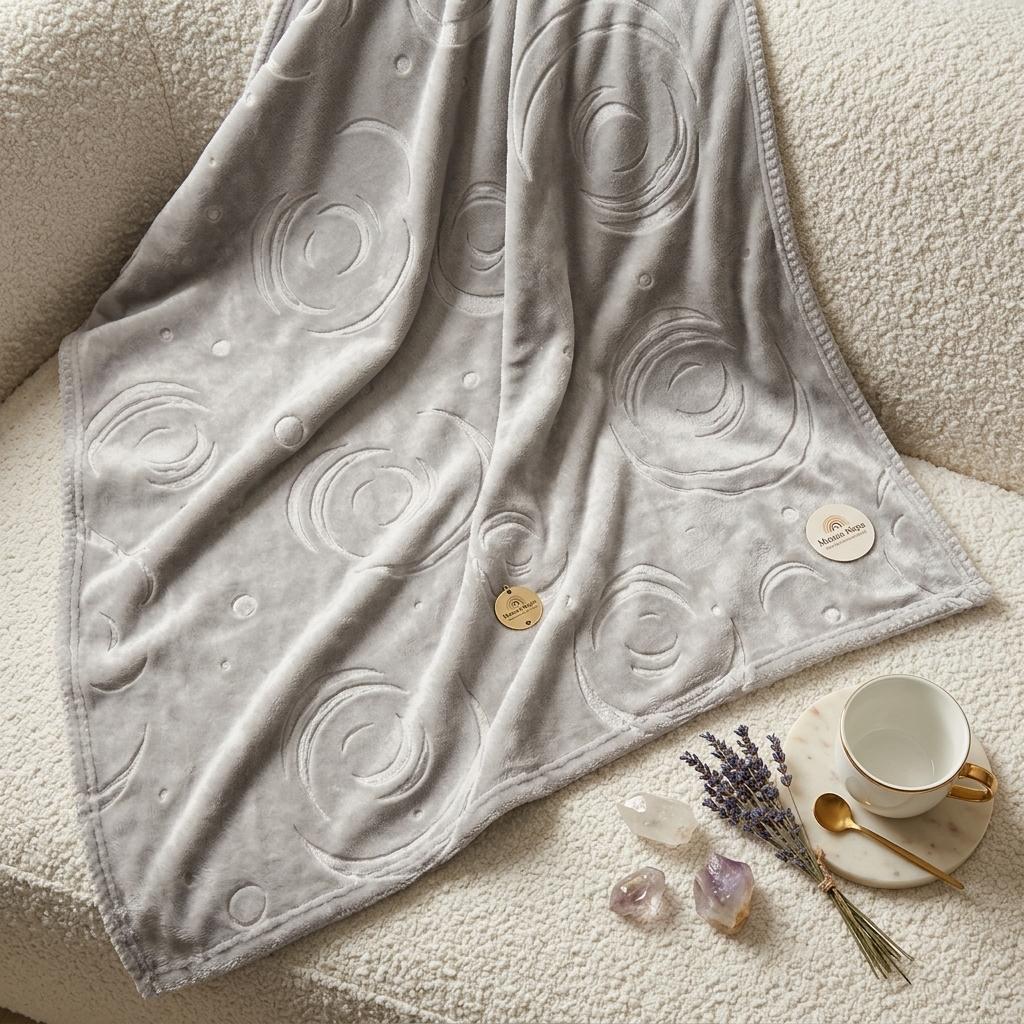 Double-Ply Embossed Baby Blanke-Grey