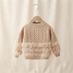 Cozy Cloud Faux-Fur Knit Sweater 🤍