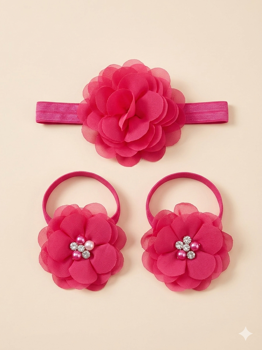 Bright Pink Barefoot & Headband set
