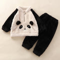 Cute Panda Fluffy Winter Tracksuit for Kids