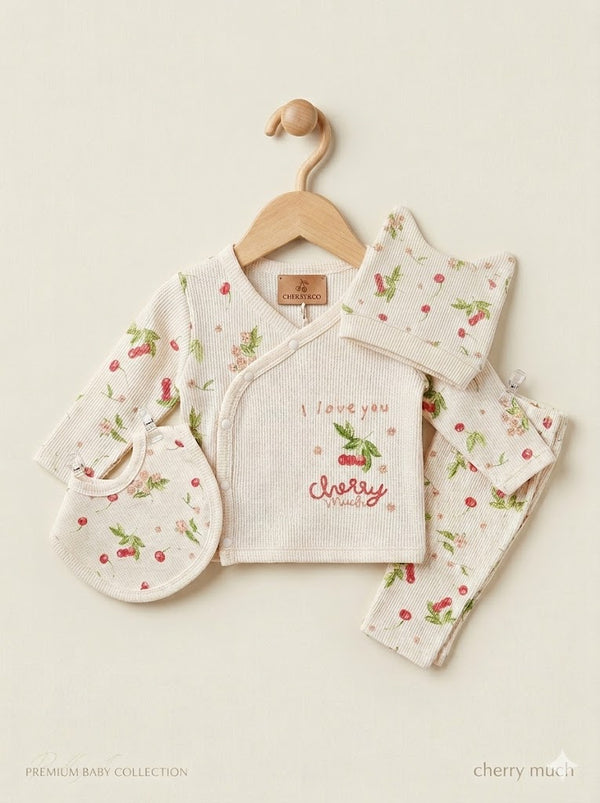 Cherry Love 4-Piece Premium Baby Set