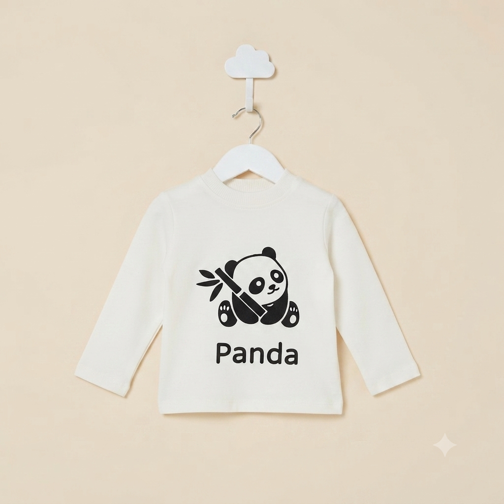 Toddler Boy Navy & Cream Panda Bomber Jacket Outfit Set