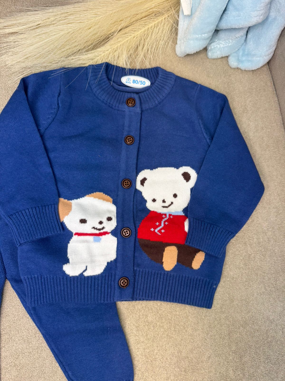 Bear Buddies Cardigan Knit Set