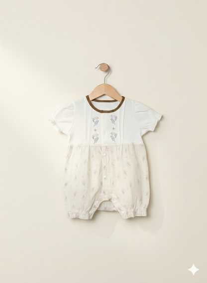 Little Blossom Embroidered Romper