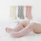 Baby Girl Bow Socks | Toddler Cotton Stockings