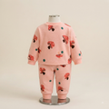 Pink Mushroom Fleece Set for Kids