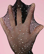SparkleStep Kids Rhinestone Fishnet Tights