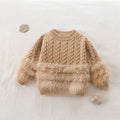 Cozy Cloud Faux-Fur Knit Sweater 🤍