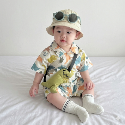 Dino Explorer Baby Summer Romper
