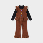 Cozy Corduroy Ruffle 3-Piece Outfit Set