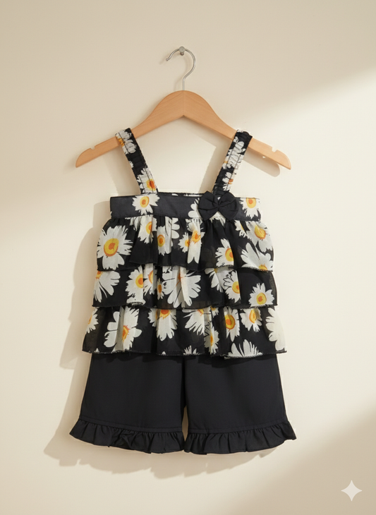 Floral Whisper Layered Dress for Baby Girls