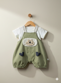 Little Cub Dungaree Set Green