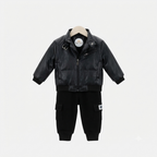 Boys' Fur-Lined Faux Leather Biker Set