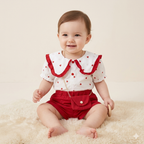 Sweetheart Red & White 2-Piece Outfit with Mini Purse