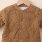 Cozy Quilted Bear Print Baby Jumpsuit
