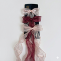 Princess Organza Long Tail Bow Clips – Set of 3