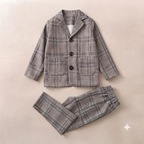 Classic Plaid Unisex Blazer & Trouser Set