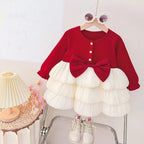 Festive Red Velour Bodice and Tiered Tutu Frock (Set of 2 Styles)