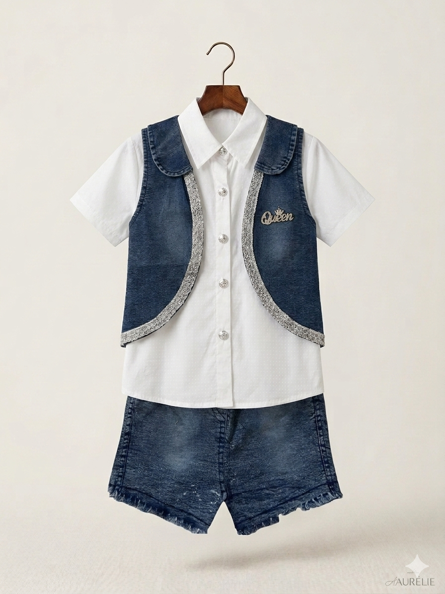Queen Denim 3pc set