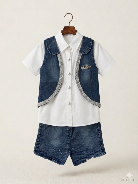 Queen Denim 3pc set