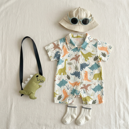 Dino Explorer Baby Summer Romper