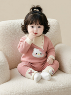 Little Miss Hello Kitty Thermal Knitwear Suit Pink