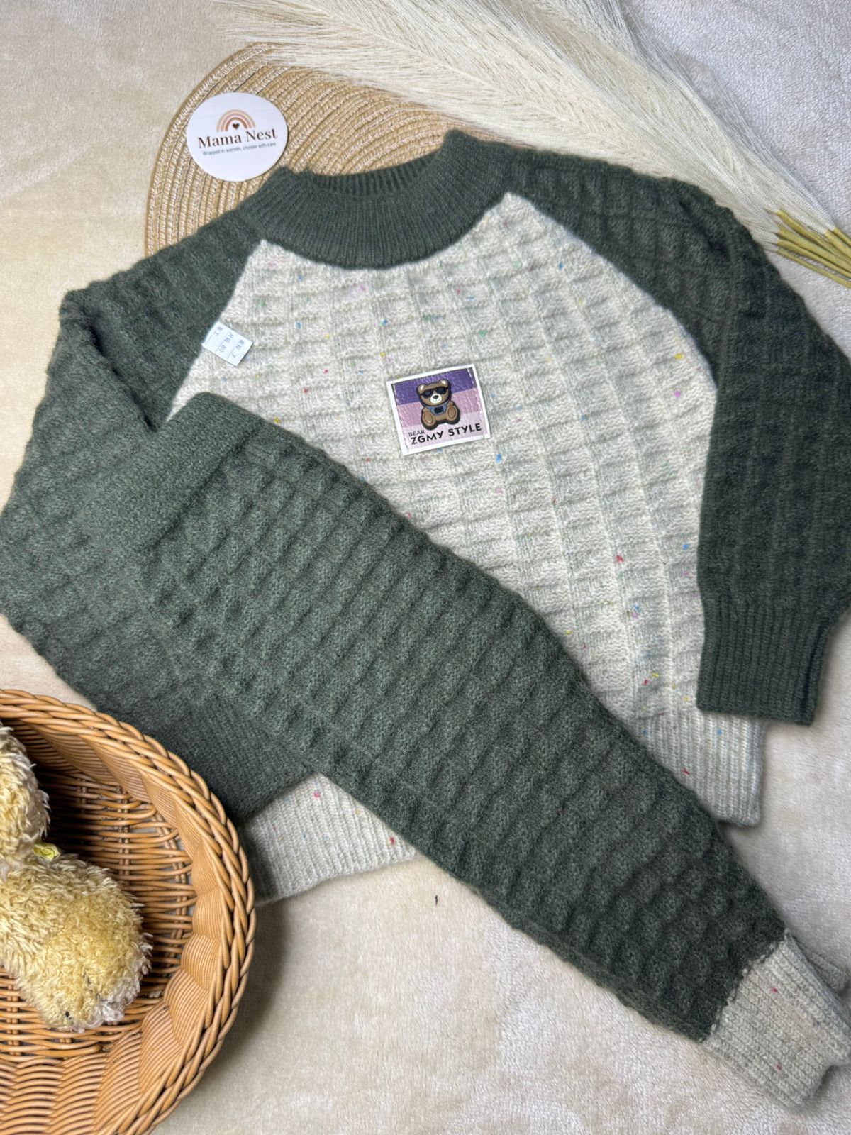 Teddy Knit Wool Set