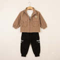 Toddler Corduroy Jacket, Graphic Tee & Cargo Pants 3-Piece Set