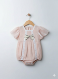 The Princess Eyelet Romper Baby Pink