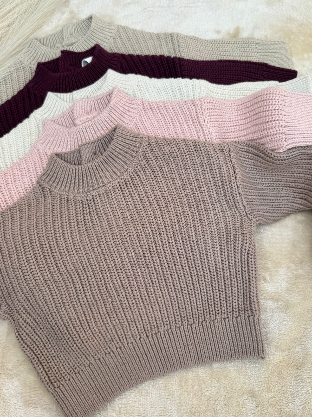 Cozy Knit Newborn Sweater – Zero Size (0–3M)