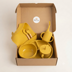 7-Piece Silicone Baby Feeding Set-Yellow