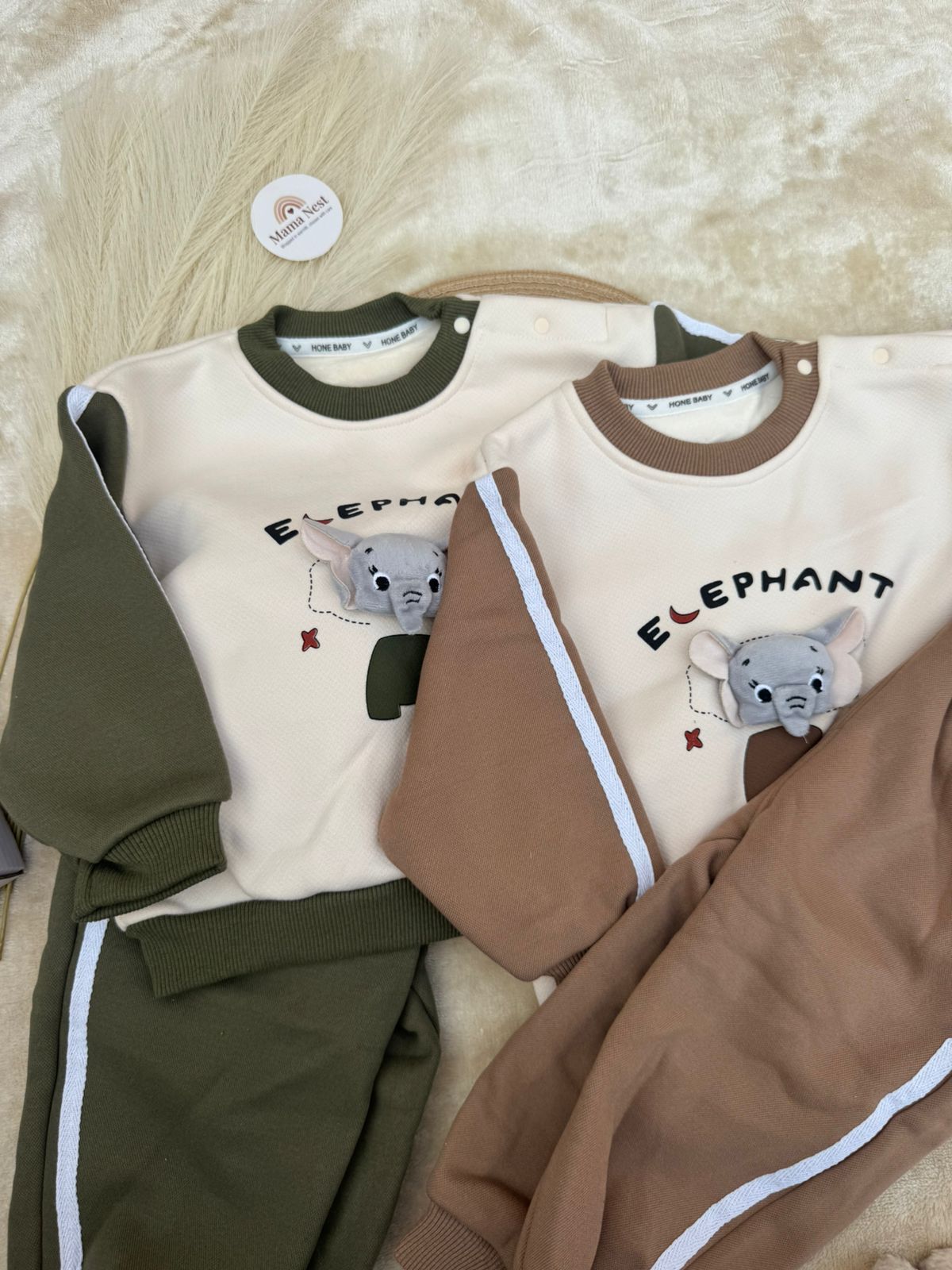 Elephant Cuddle Fleece Set