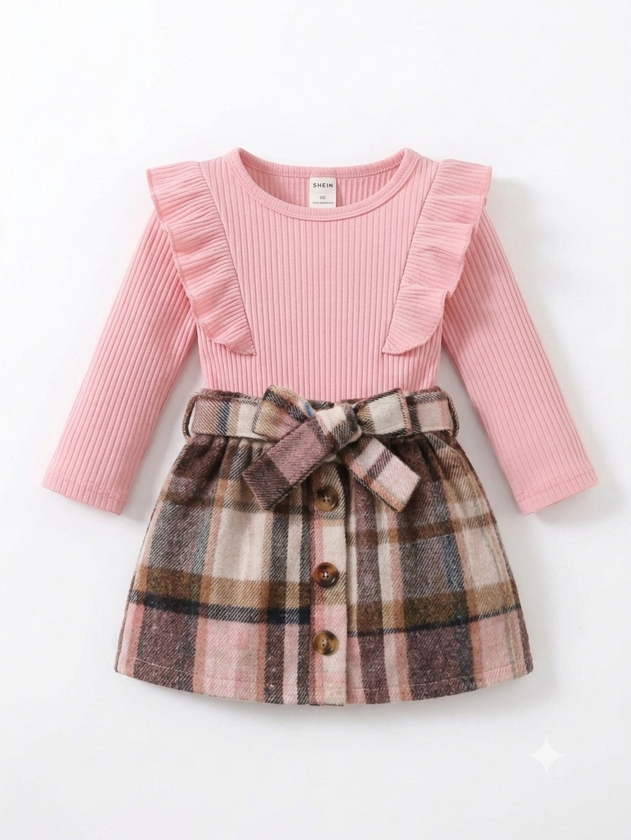 Rosie Plaid Ruffle Dress