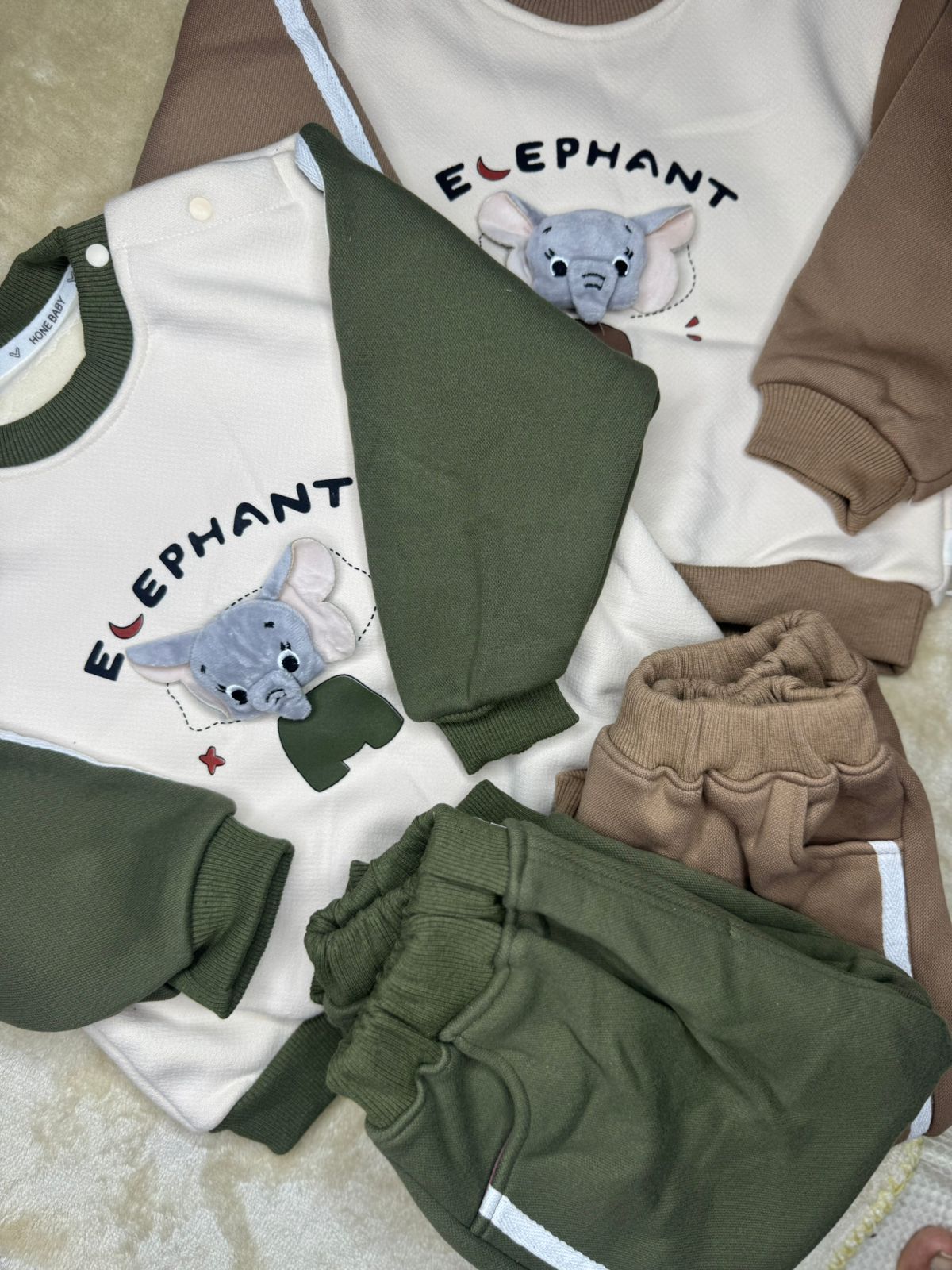 Elephant Cuddle Fleece Set